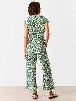 Whistles Abstract Squares Jumpsuit containing LENZING™ ECOVERO™ Viscose - view 2, Ivory/Multi