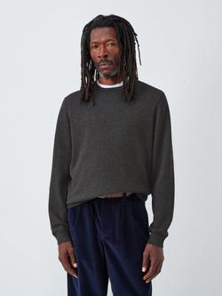 John Lewis Crew Neck Cotton Jumper, Asphalt