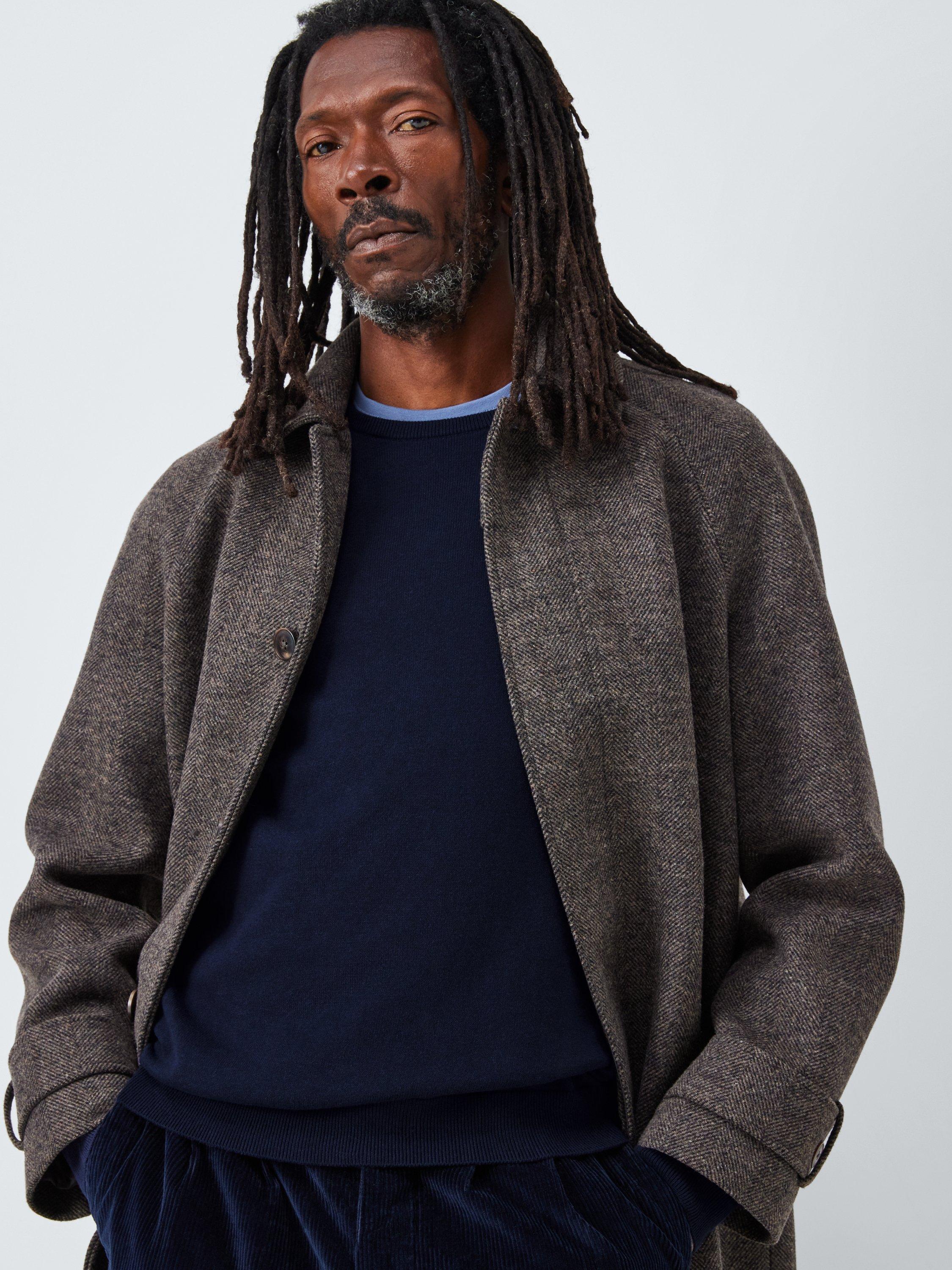 Product image 6 of 6, which shows John Lewis Crew Neck Cotton Jumper, Sky Captain, L