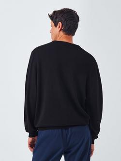 John Lewis V Neck Cotton Jumper - view 2, Black