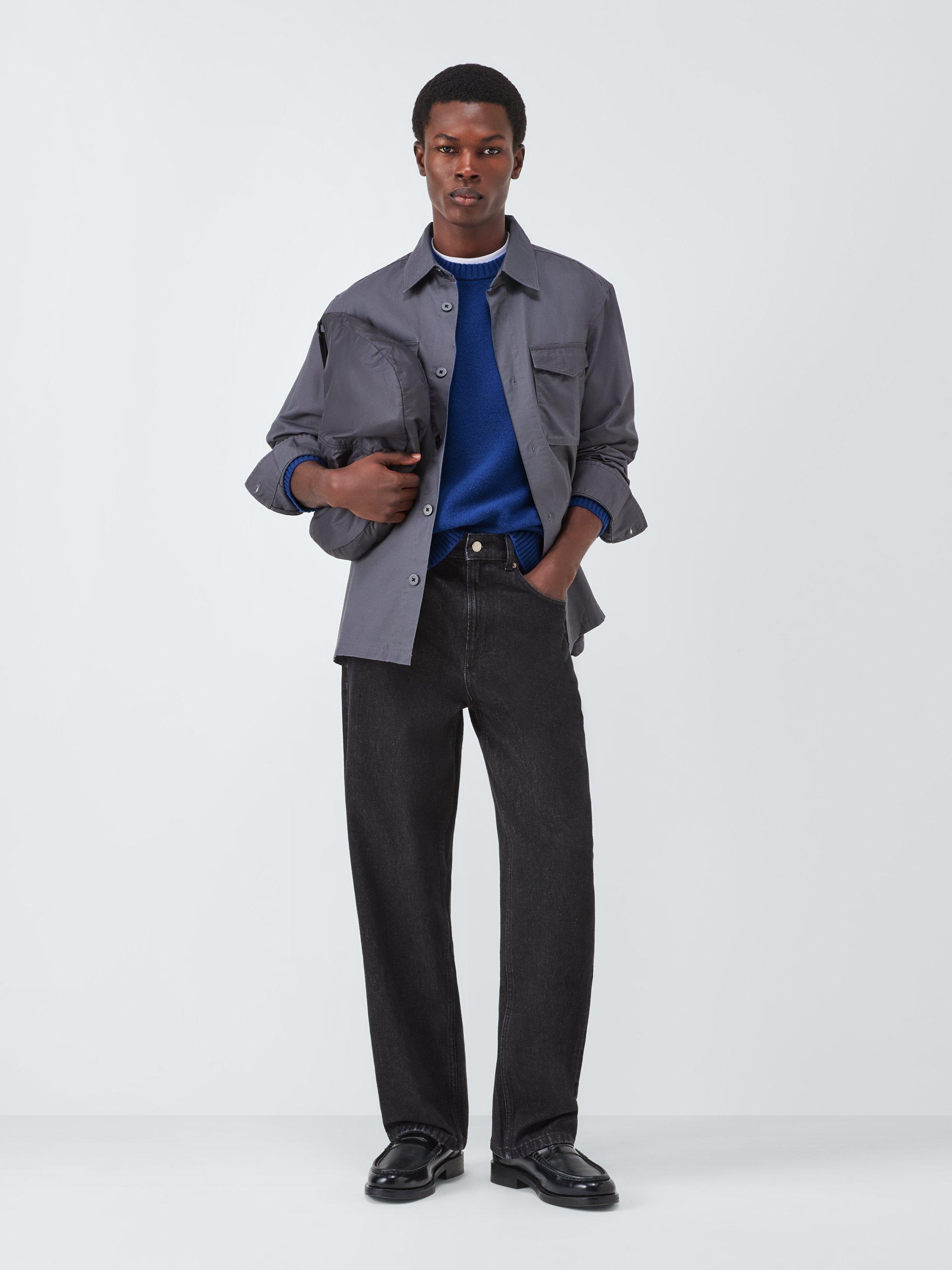 Product image 3 of 6, which shows John Lewis Lambswool Rich Reverse Seam Crew Neck Jumper, Regal, M