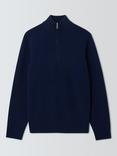 John Lewis Lambswool Blend Reverse Seam Half Zip Jumper