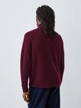 John Lewis Lambswool Blend Reverse Seam Half Zip Jumper, Fig