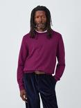 John Lewis Crew Neck Cotton Jumper, Raspberry