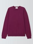 John Lewis Cotton Knit Crew Neck Jumper, Raspberry