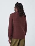 John Lewis Cotton Rib Cable Knit Crew Neck Jumper