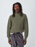John Lewis Cotton Rib Knit Pie Collar Jumper