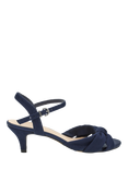 Paradox London Monique Knot Detail Heeled Sandals, Navy