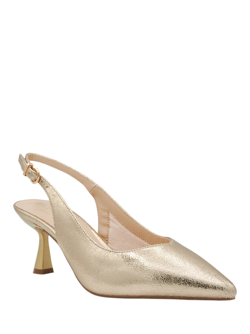 Product image 3 of 5, which shows Paradox London Kelsey Slingback Courts, Champagne, 3