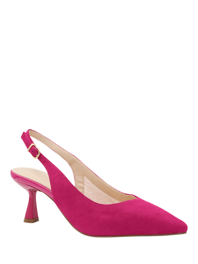 Product image 3 of 6, which shows Paradox London Kelsey Slingback Courts, Fuchsia, 3