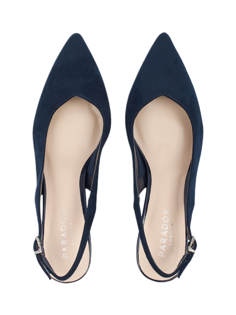 Product image 4 of 6, which shows Paradox London Kelsey Slingback Courts, Navy, 3