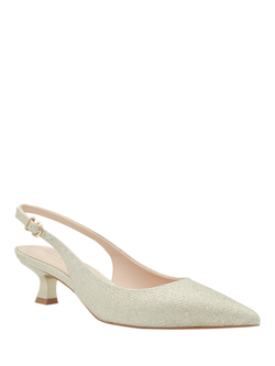 Paradox London Talia Pointed Slingback Courts - view 2, Champagne