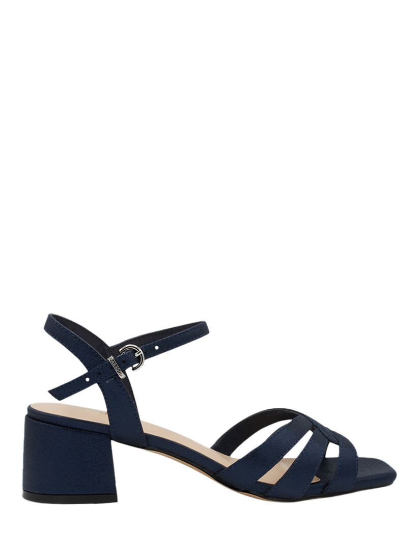 Product image 1 of 6, which shows Paradox London Marcia Block Heel Sandals, Navy, 3