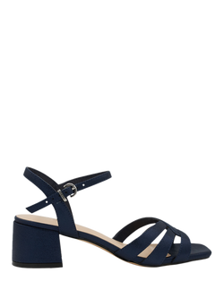 Paradox London Marcia Block Heel Sandals, Navy, Navy