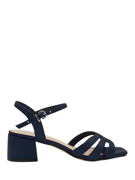Paradox London Marcia Block Heel Sandals, Navy, Navy