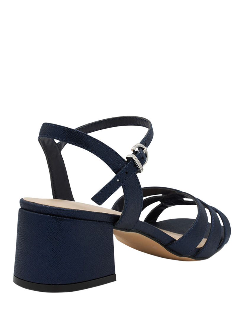 Product image 5 of 6, which shows Paradox London Marcia Block Heel Sandals, Navy, 3