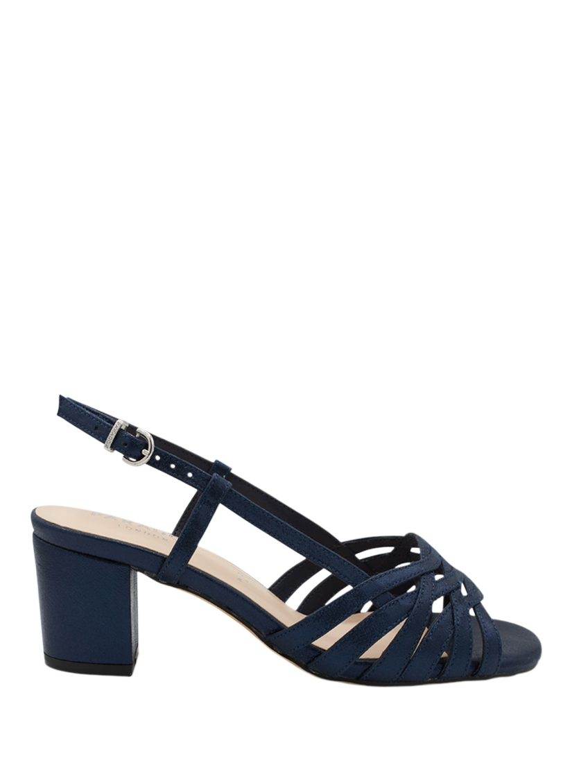 Product image 1 of 6, which shows Paradox London Nicolette Wide Fit Heeled Sandals, Navy, 3