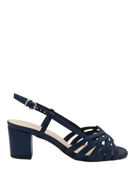 Paradox London Nicolette Wide Fit Heeled Sandals, Navy