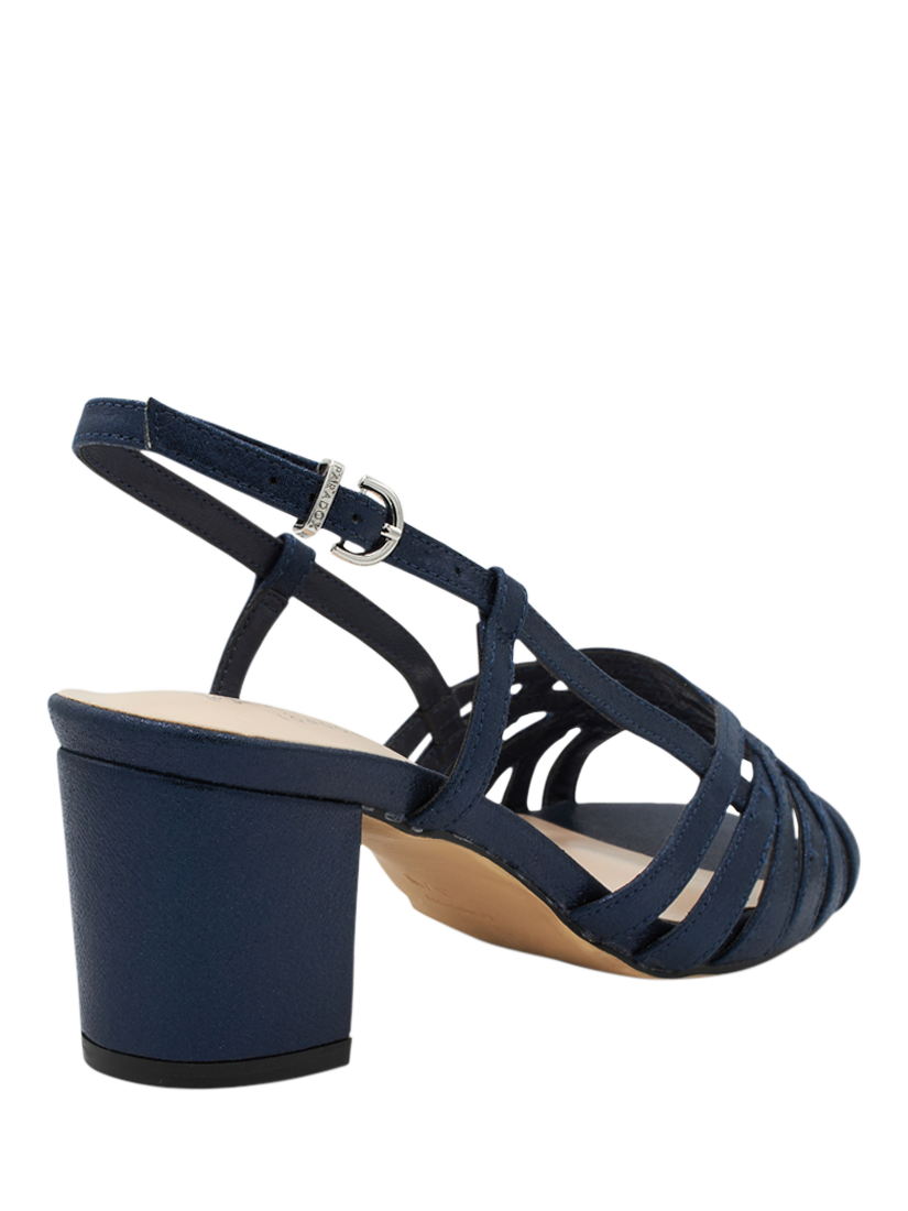Product image 5 of 6, which shows Paradox London Nicolette Wide Fit Heeled Sandals, Navy, 3