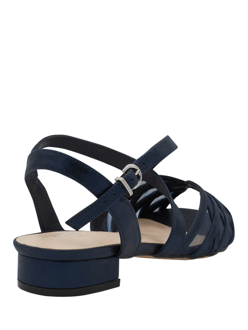 Product image 5 of 6, which shows Paradox London Polly Wide Fit Block Heeled Sandals, Navy, 3