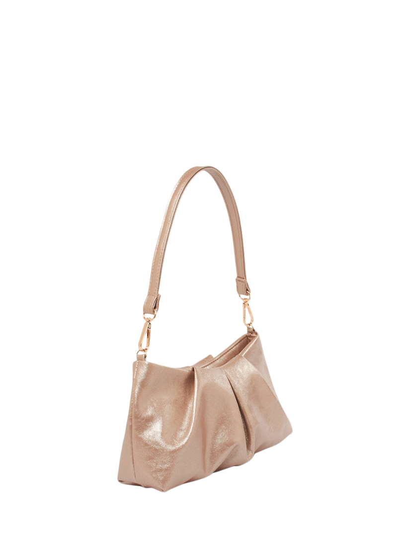 Product image 2 of 3, which shows Paradox London Oriana Metallic Shoulder Bag, Nude