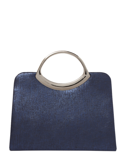 Paradox London Darya Metallic Grab Bag, Navy