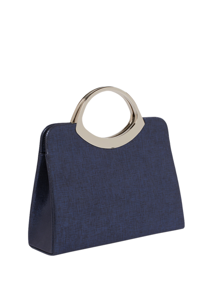 Paradox London Darya Metallic Grab Bag - view 2, Navy