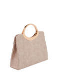 Paradox London Darya Metallic Grab Bag, Nude