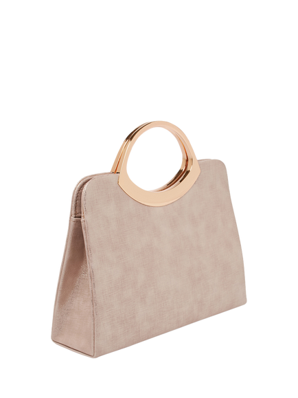 Paradox London Darya Metallic Grab Bag - view 2, Nude