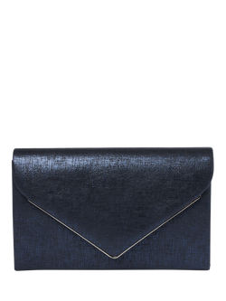 Paradox London Delyssa Flapover Clutch Bag, Navy