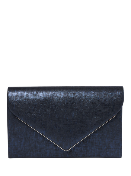 Paradox London Delyssa Flapover Clutch Bag, Navy