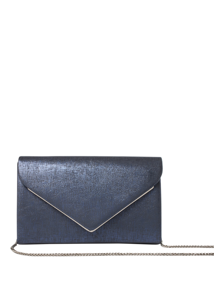 Product image 4 of 4, which shows Paradox London Delyssa Flapover Clutch Bag, Navy