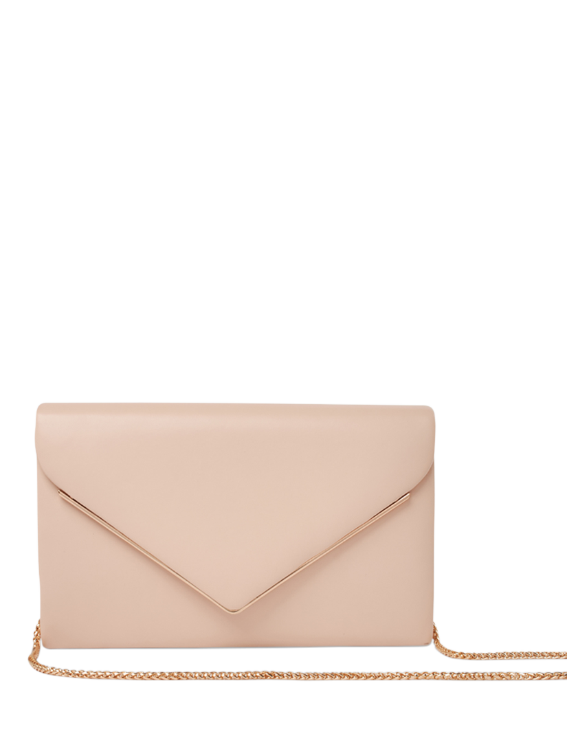 Product image 4 of 4, which shows Paradox London Delyssa Flapover Clutch Bag, Nude
