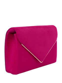 Paradox London Delyssa Flapover Clutch Bag - view 2, Fuchsia