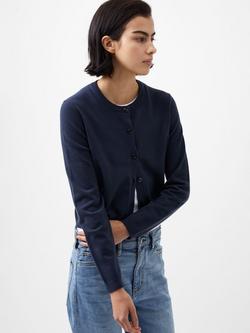 French Connection Cosysoft Fitted Cardigan, Marine, Marine