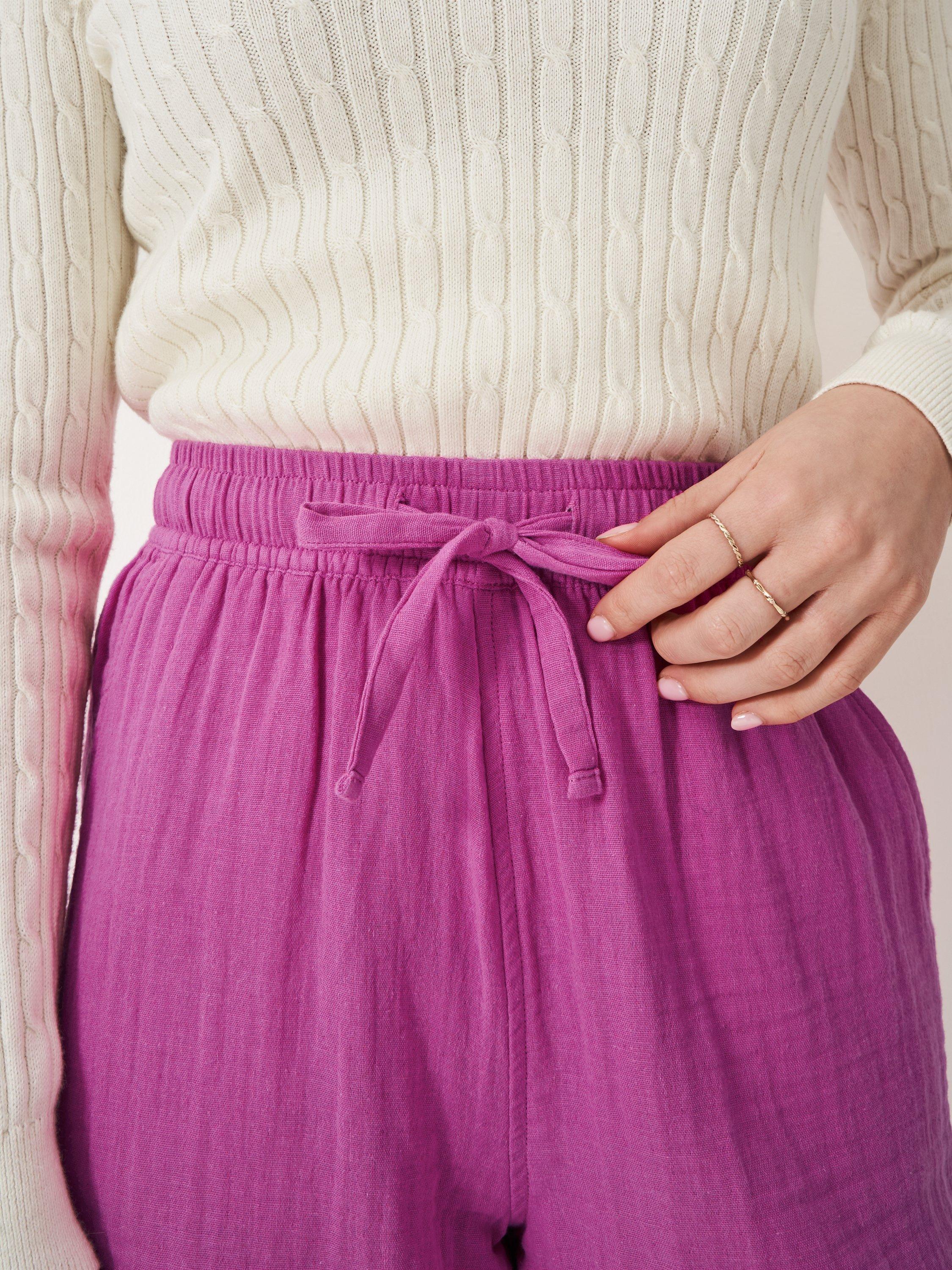 Product image 4 of 5, which shows Crew Clothing Cotton Drawcord Shorts, Bright Pink, 6