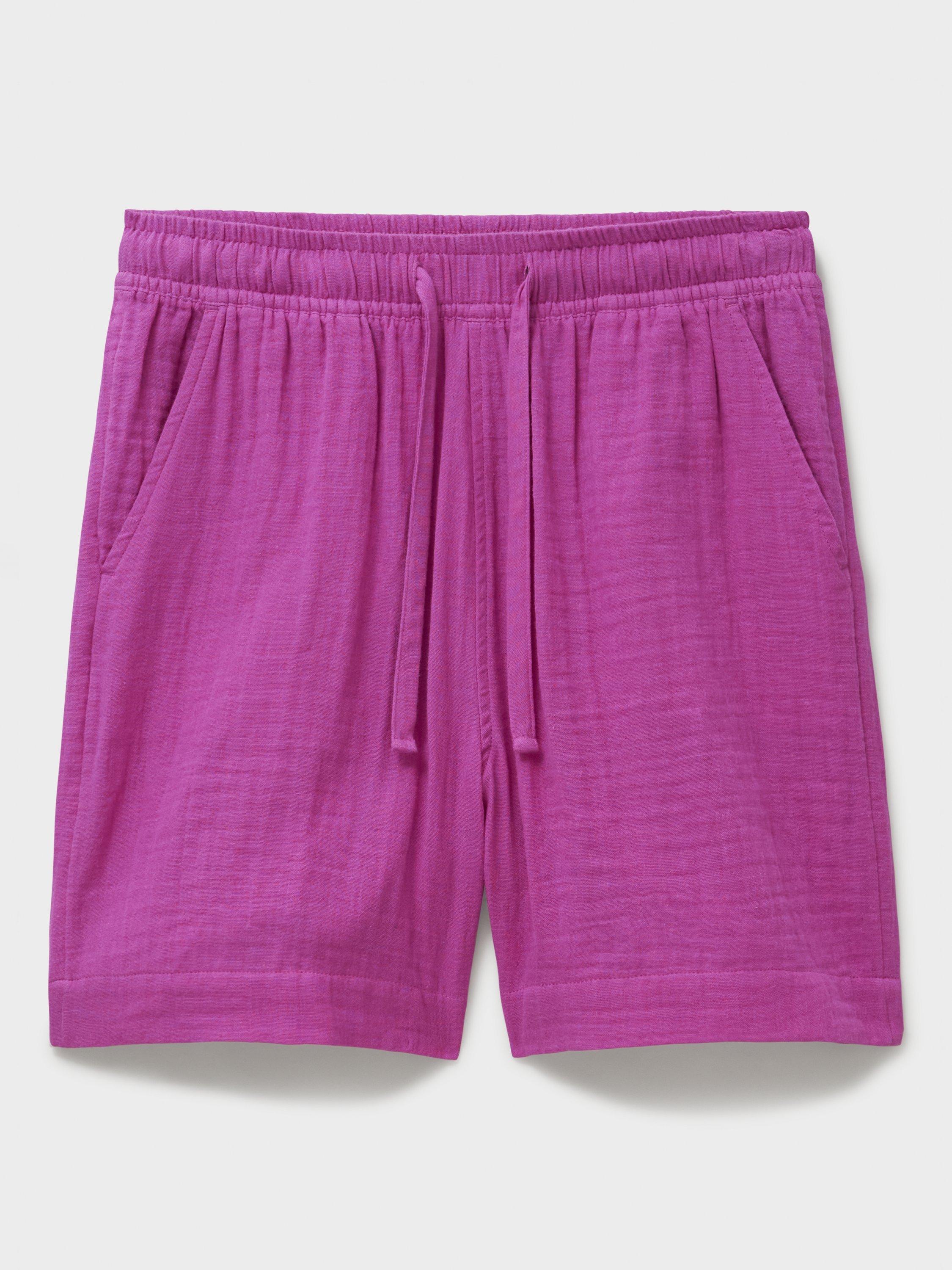 Product image 5 of 5, which shows Crew Clothing Cotton Drawcord Shorts, Bright Pink, 6