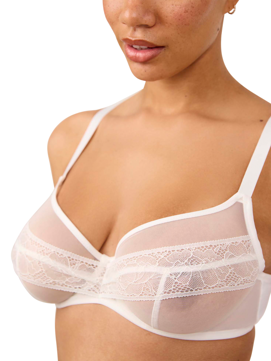 Product image 6 of 6, which shows Maison Lejaby Nudite Underwired Bra, Lys, 32C