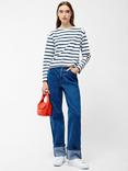 French Connection Elliot Denim Straight Leg Turn Up Jeans