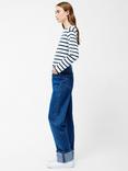 French Connection Elliot Denim Straight Leg Turn Up Jeans