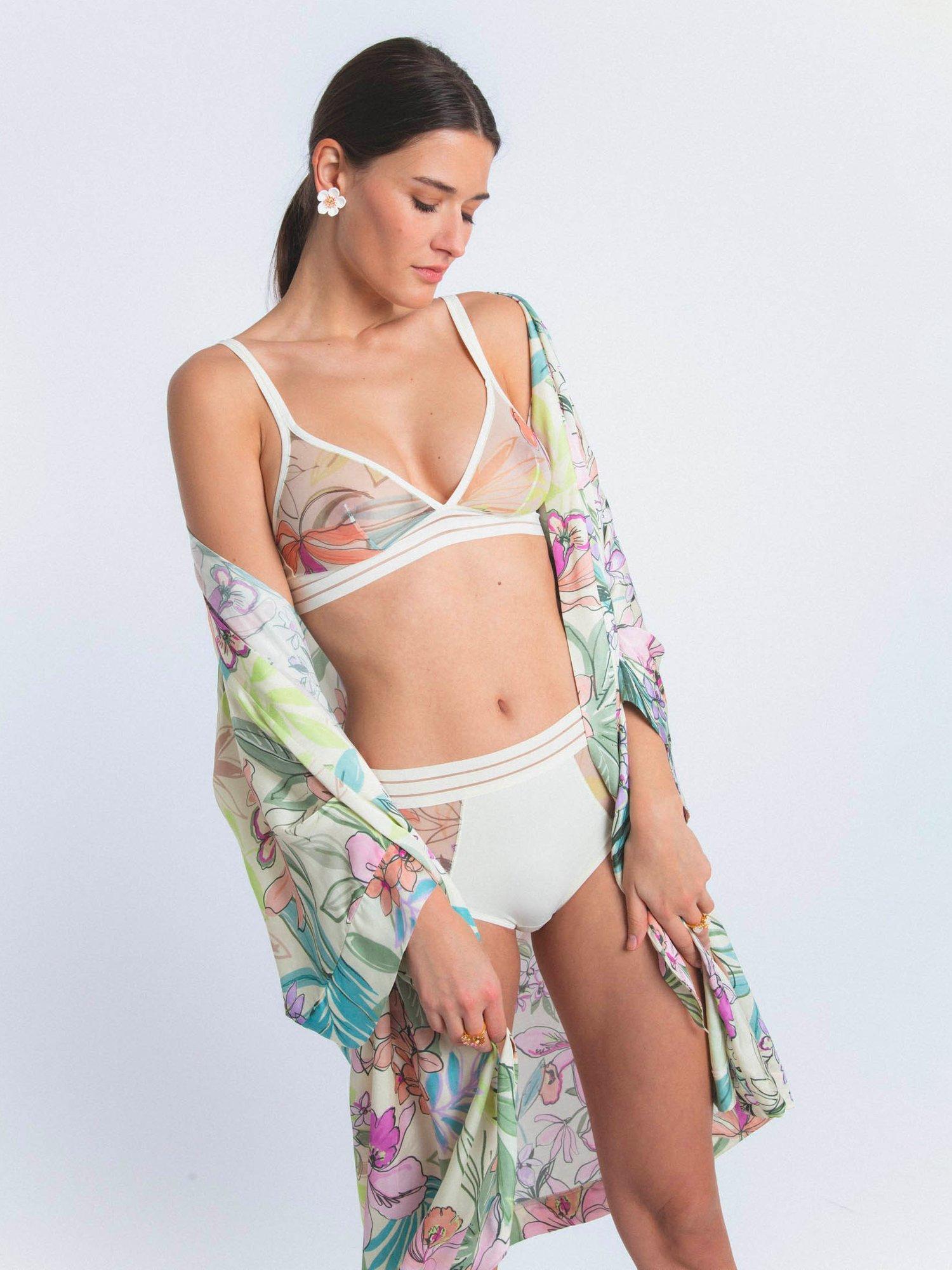 Product image 7 of 7, which shows Maison Lejaby Nufit Garden Floral High Waist Knickers, Multi, 8