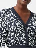 French Connection Kelly Almere Floral Dress, Navy/Cream