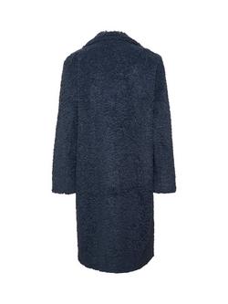 Saint Tropez Nellie Double Breasted Teddy Coat, Blue - view 2, Blue
