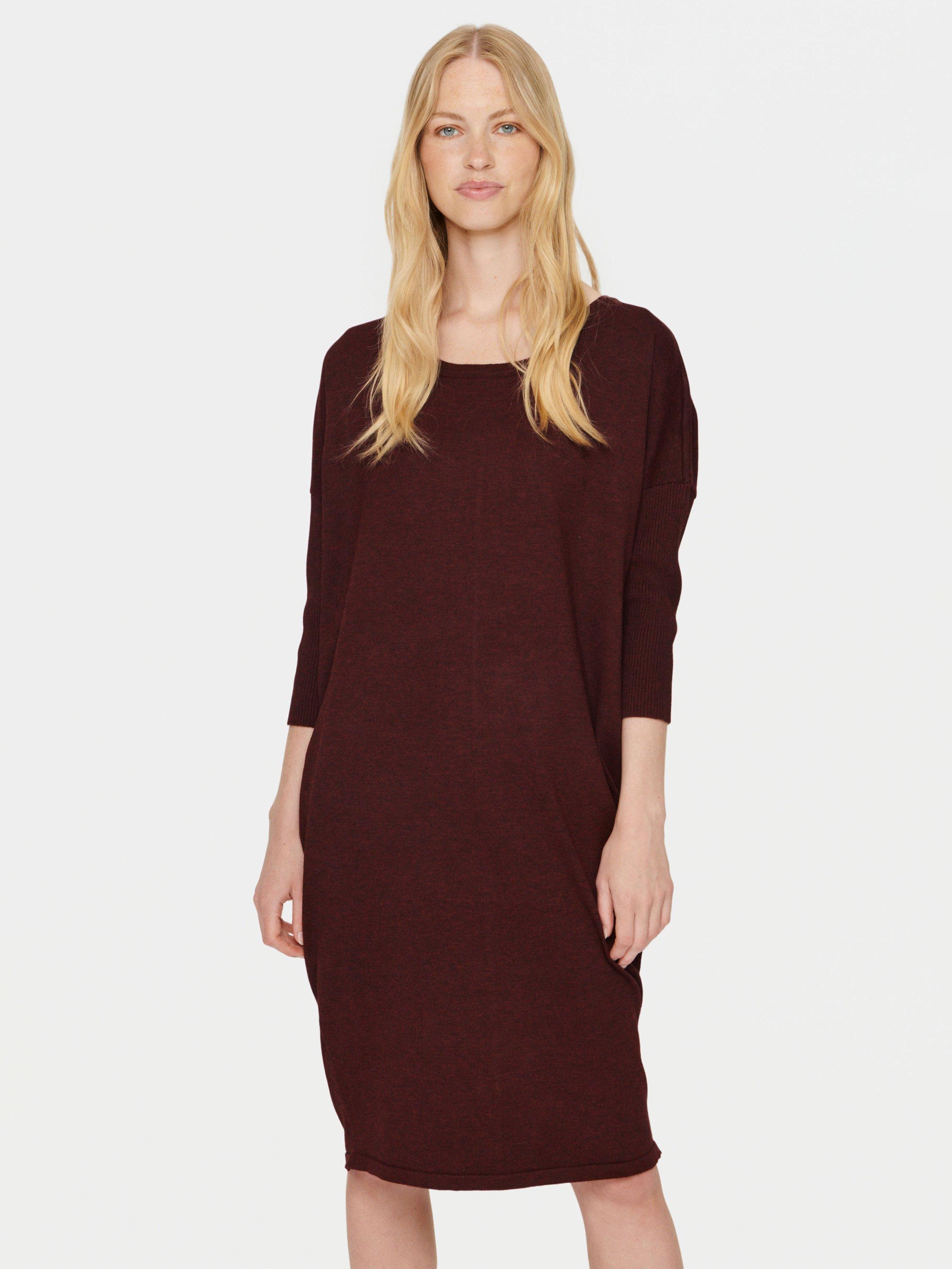 Saint Tropez Mila Knit Dress, Tawny Port Melange