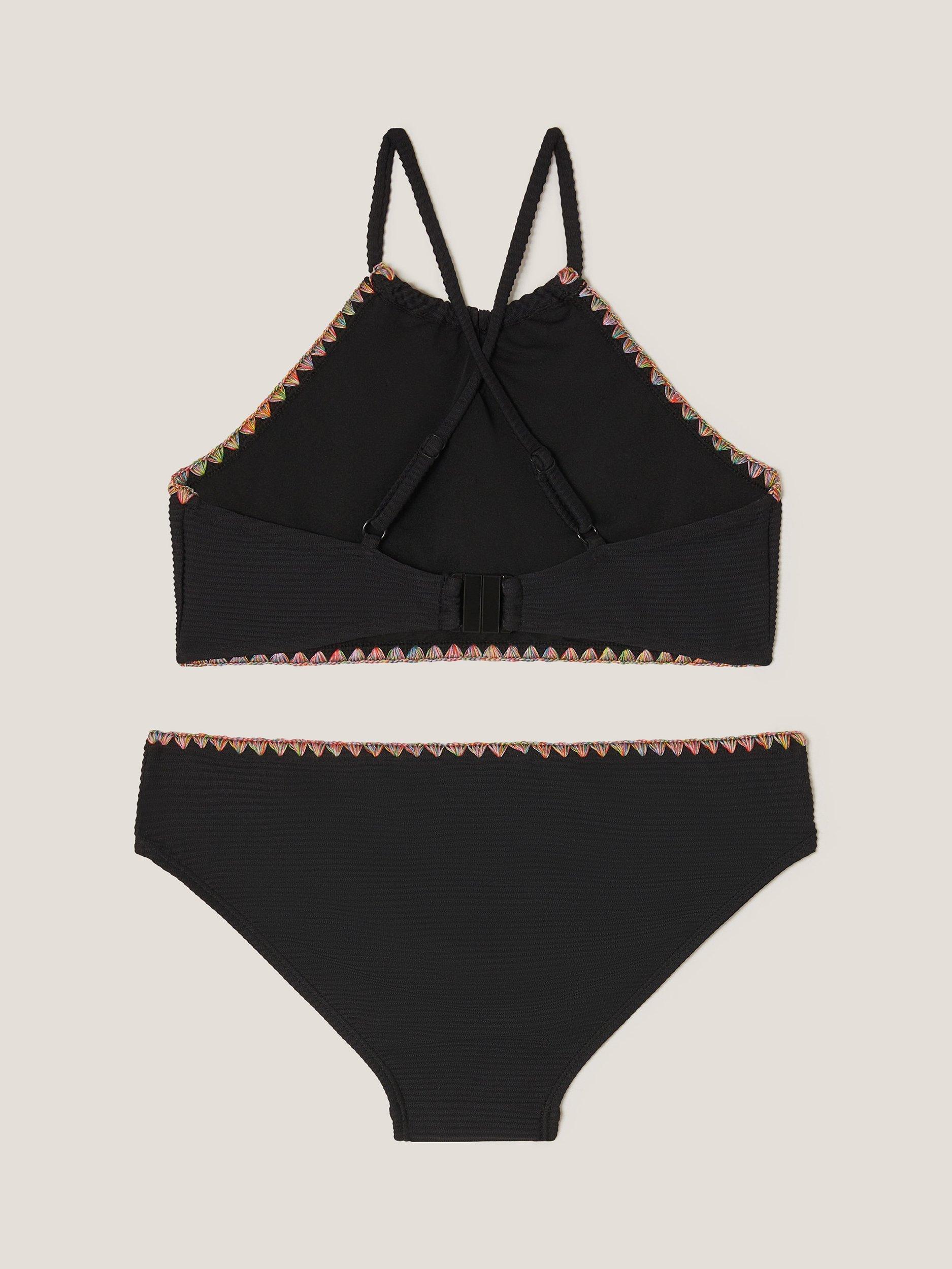 Product image 2 of 3, which shows Monsoon Kids' Stitch Bikini , Black, 9-10 years