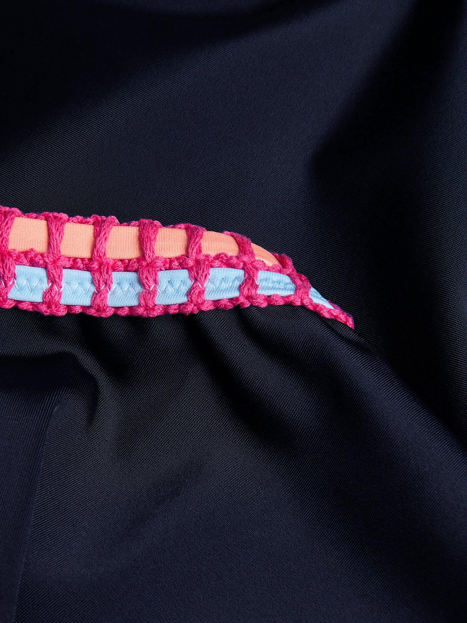 Product image 3 of 3, which shows Monsoon Kids' Stitch Swimsuit, Black/Multi, 7-8 years