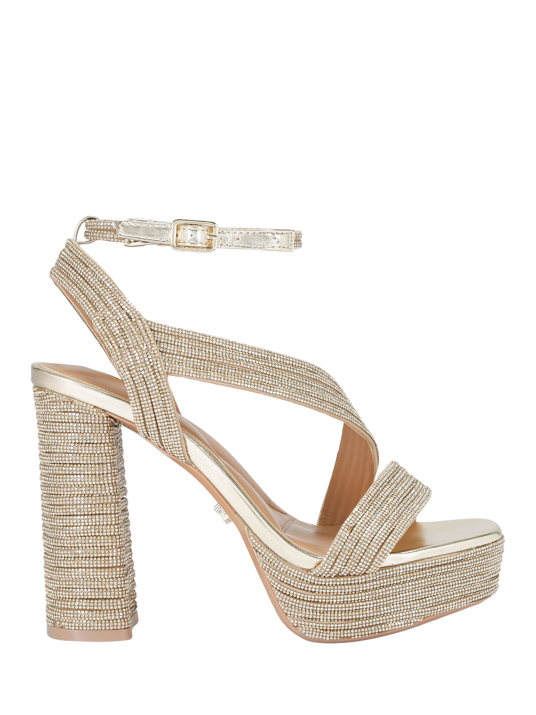 Carvela Gala Platform Jewel Heeled Sandals, Gold