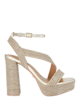 Carvela Gala Platform Jewel Heeled Sandals, Gold