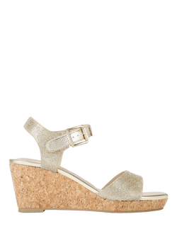 Carvela Sadie Jewel Wedge Heel Sandals, Gold, Gold