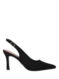 Carvela Corletta Pointed Slingback Heeled Courts, Black